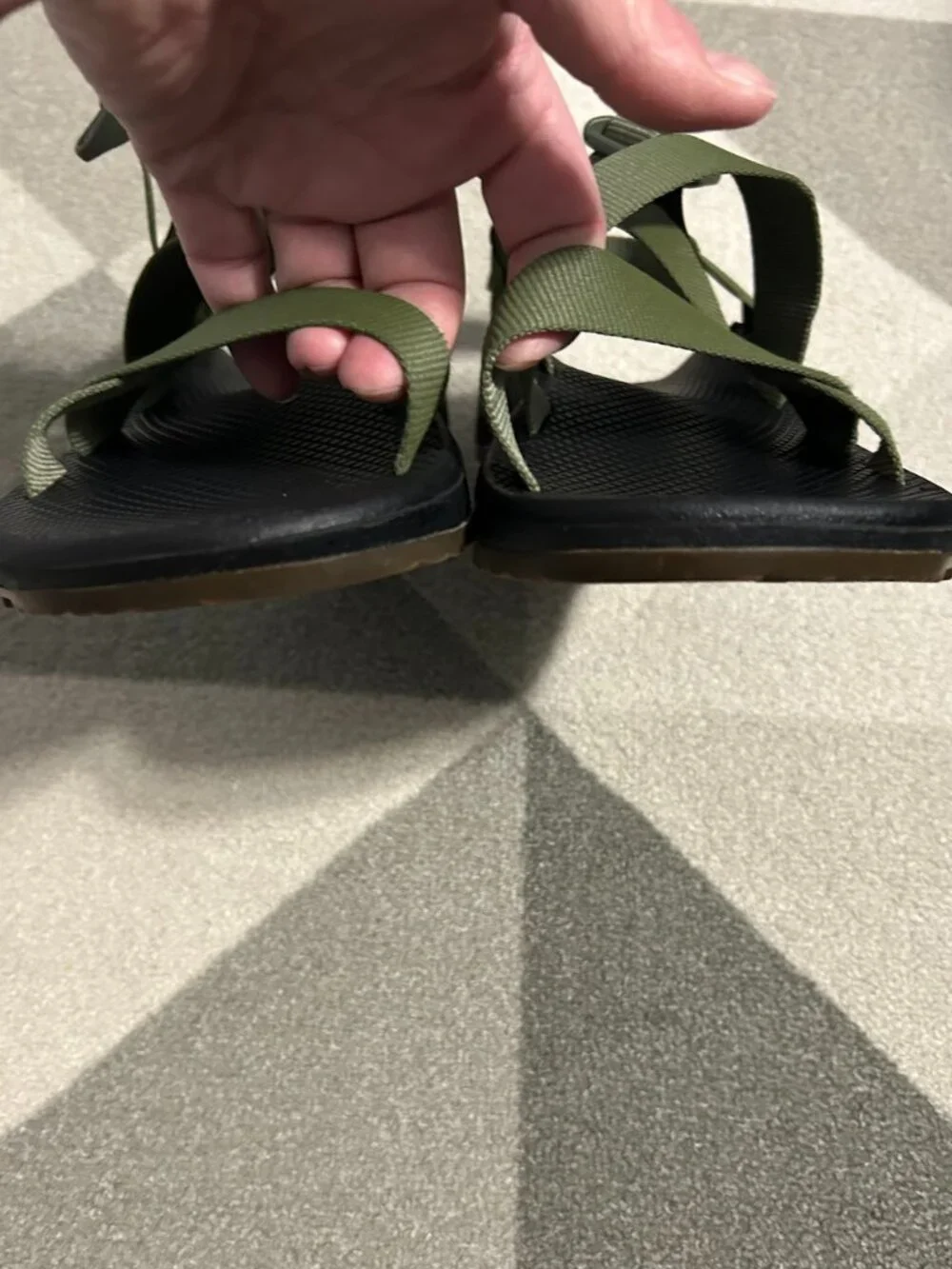 Chaco Z Cloud Hiking Sport Sandals Green Strappy *READ DESCRIPTION* Men's 10